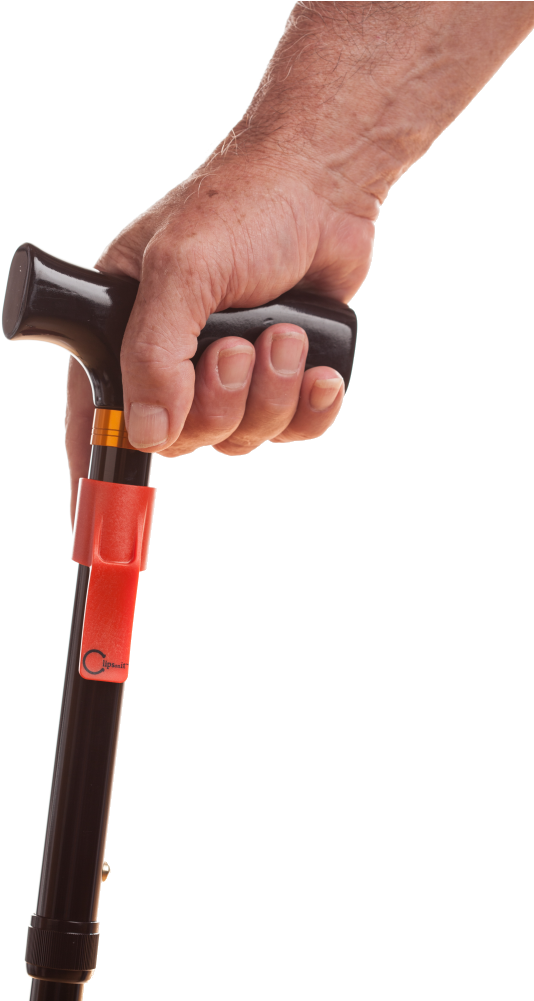 Senior Hand Gripping Walking Stick PNG image