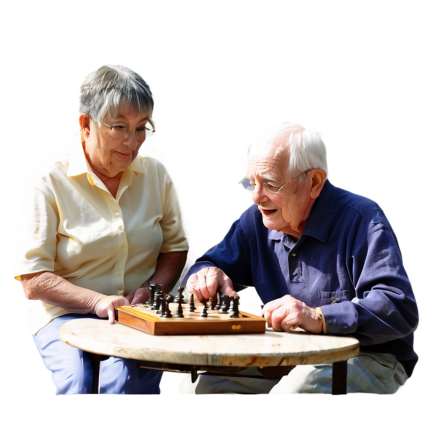 Seniors Playing Chess Png Xrn40 PNG image