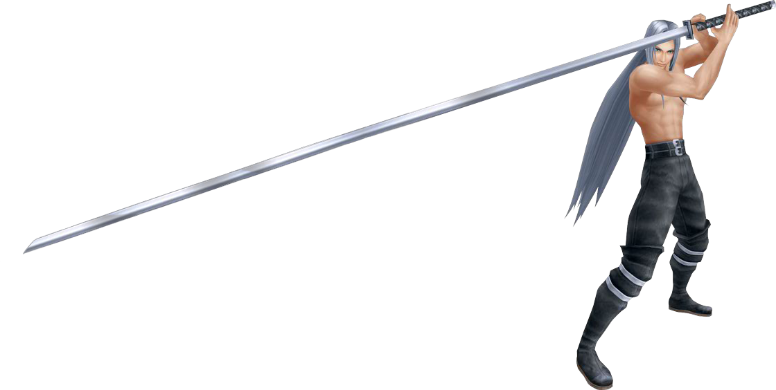 Sephiroth Character Render PNG image