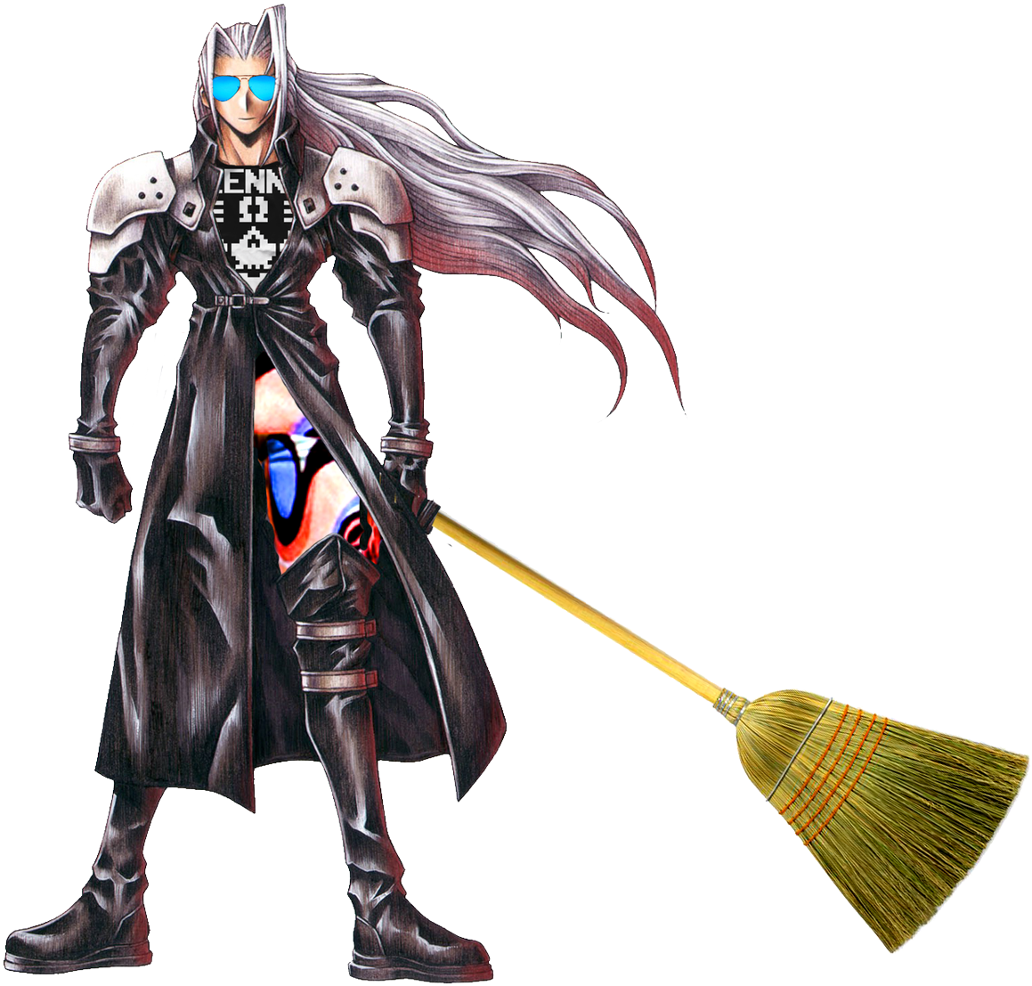 Sephiroth Cleaning Duty PNG image