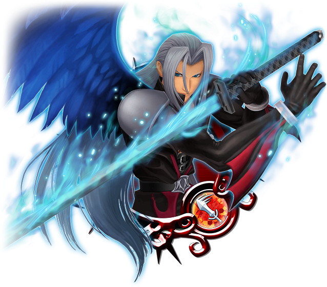 Sephiroth Final Fantasy Villain Art PNG image