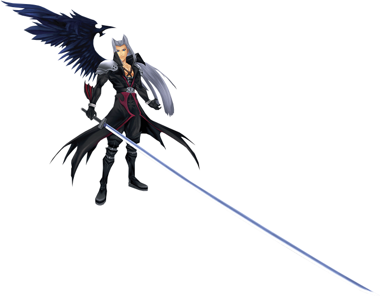 Sephiroth Final Fantasy Villain PNG image