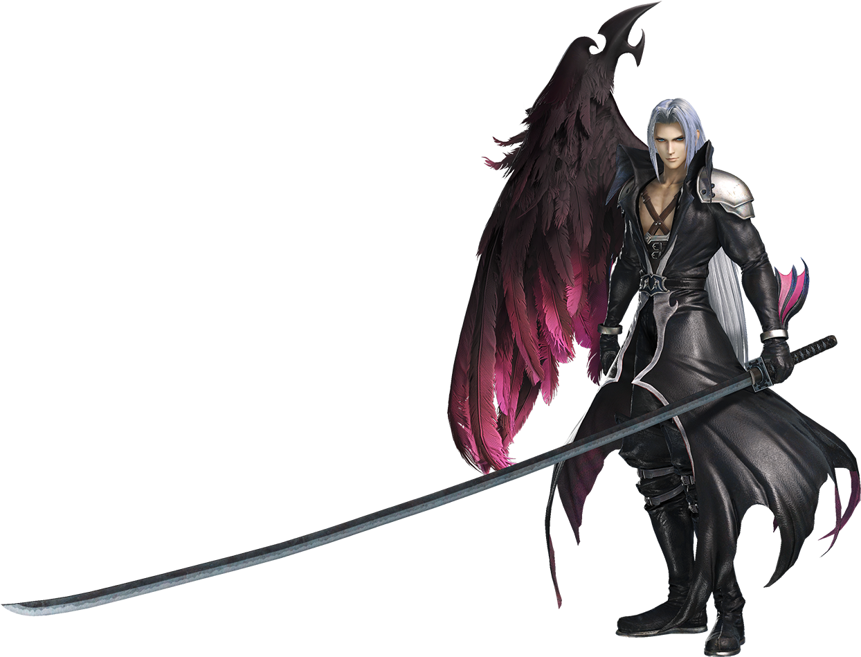 Sephiroth Final Fantasy Villain PNG image