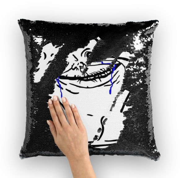Sequin Pillow Hand Swipe Art PNG image
