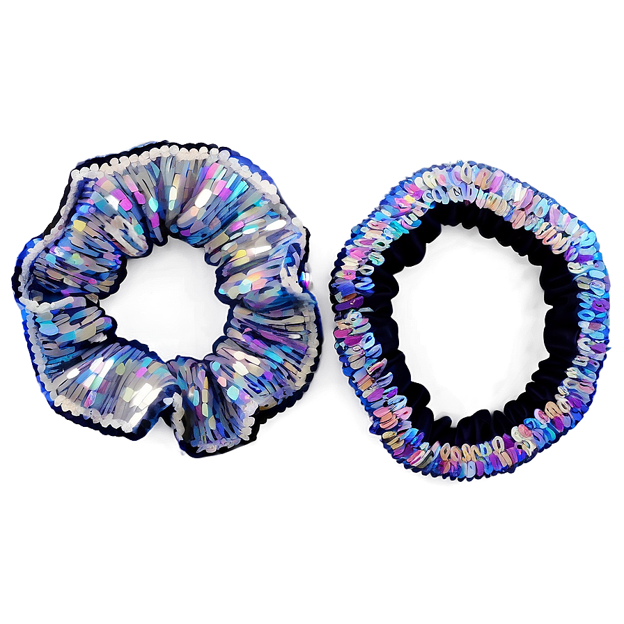 Lot Of 2 Faux Sequin Dance Costume Scrunchie Hair Accessories – Many Colors USA