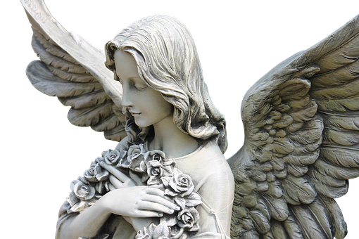 Serene Angel Sculpture PNG image
