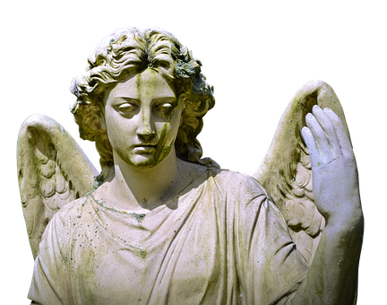 Serene Angel Statue PNG image