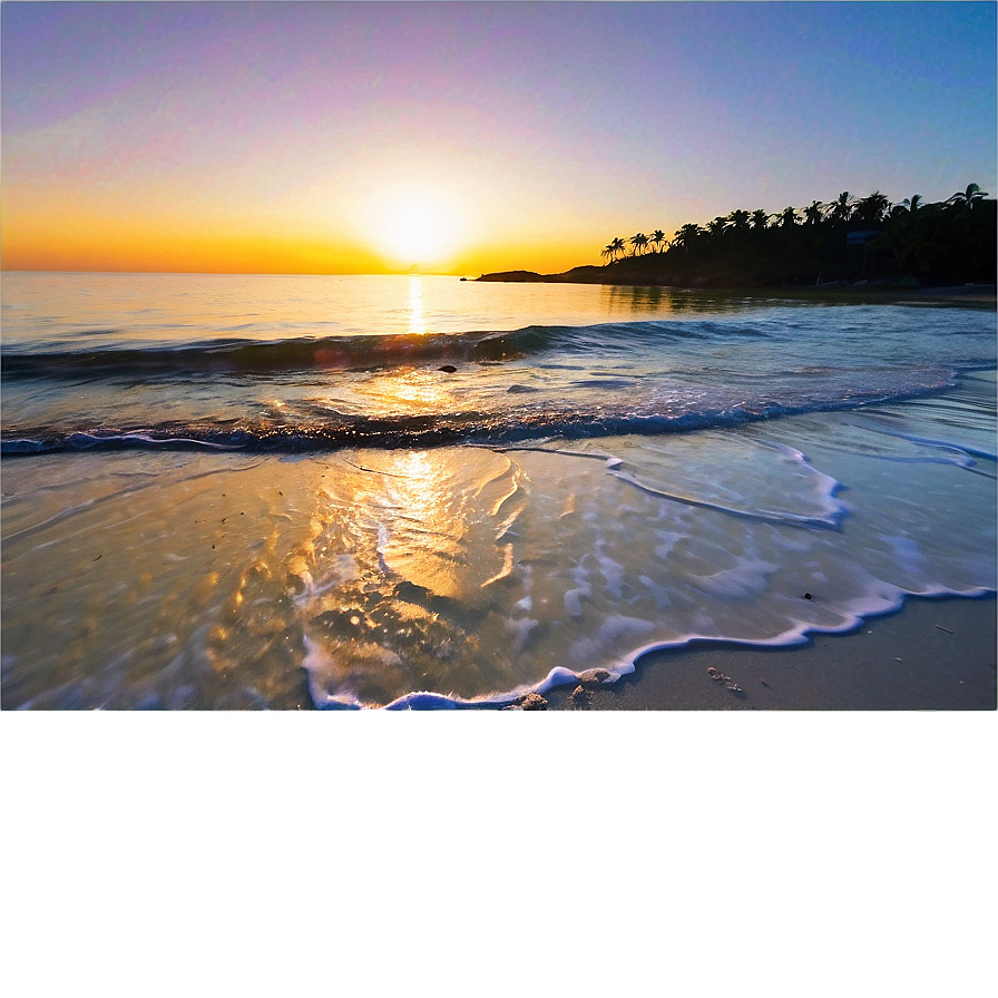 Serene Beach Sunrise Png Ikw PNG image