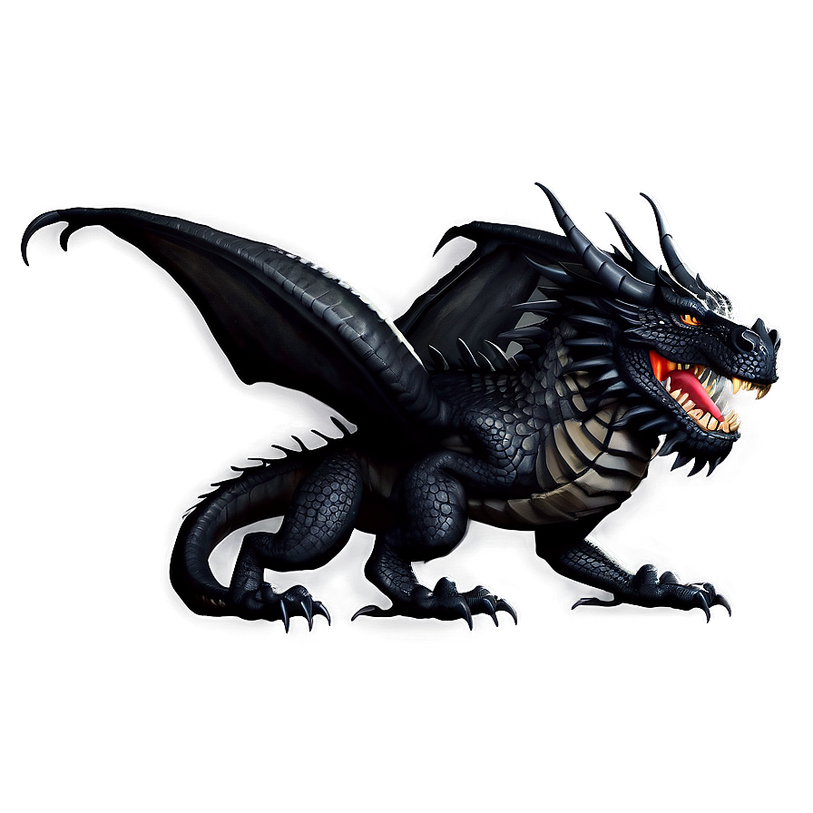 Serene Black Dragon Png 06252024 PNG image