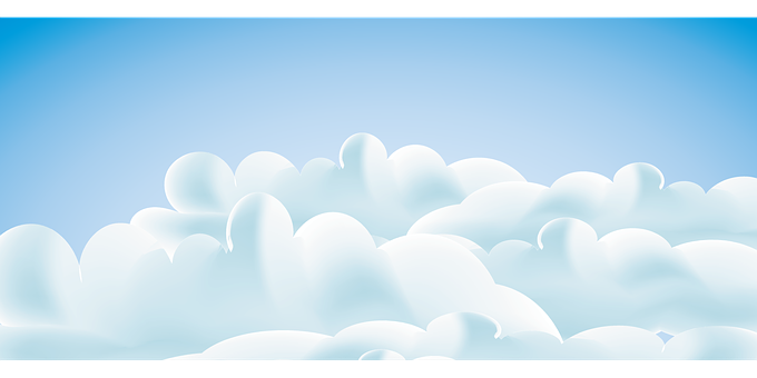 Serene Blue Cloudscape PNG image