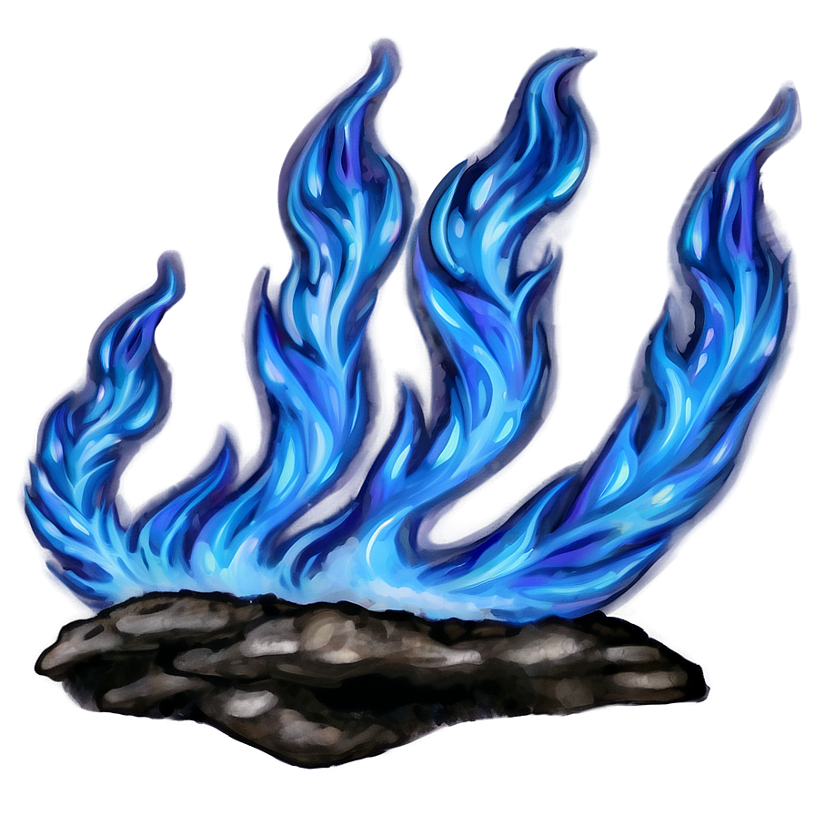 Serene Blue Flames Png 93 PNG image