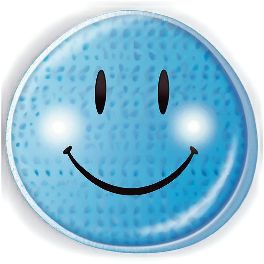 Serene Blue Smiley Face Png 90 PNG image