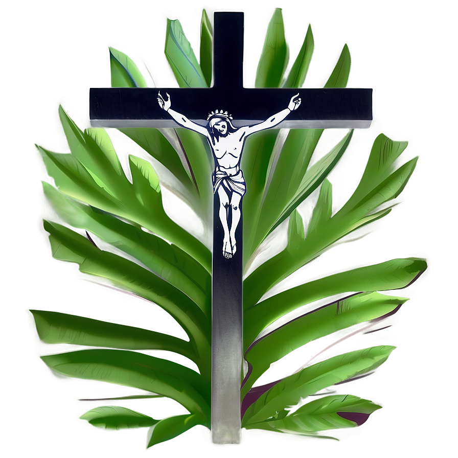 Serene Catholic Cross Scene Png Dph PNG image