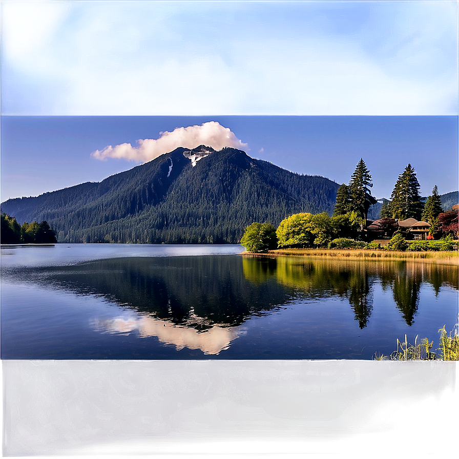 Serene Lake Quinault Lodge Png 06292024 PNG image