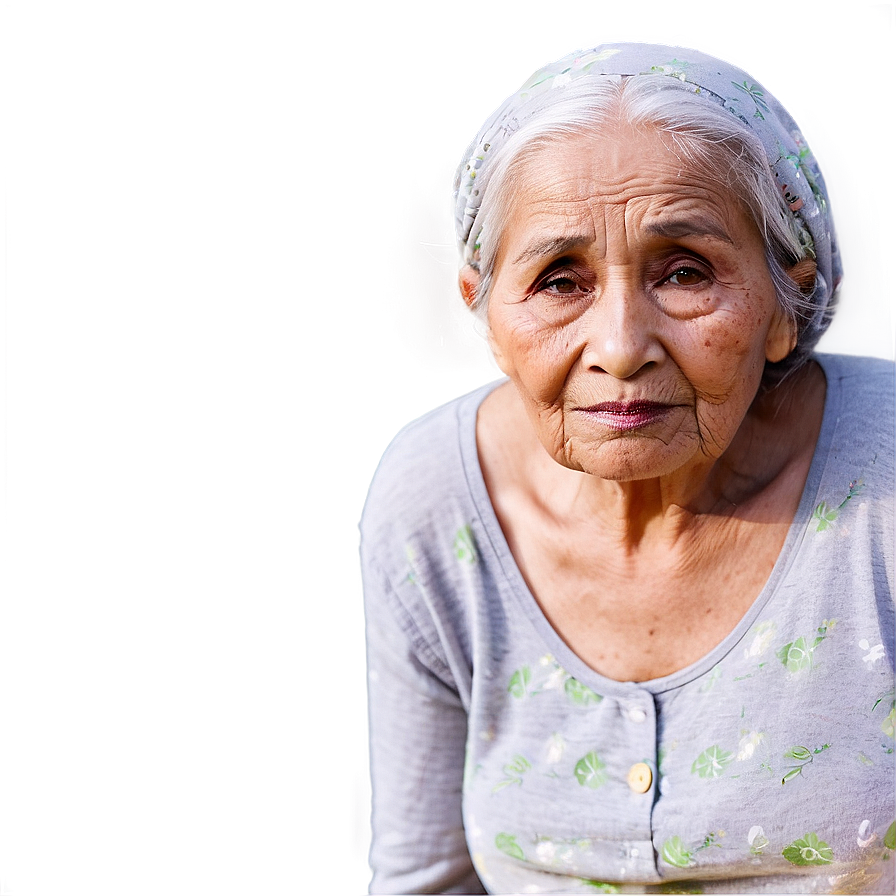 Serene Old Woman Png 06202024 PNG image