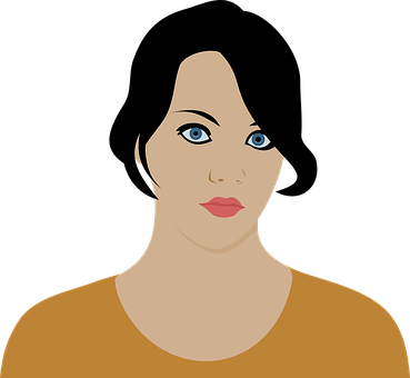 Serene Portrait Vector Illustration PNG image