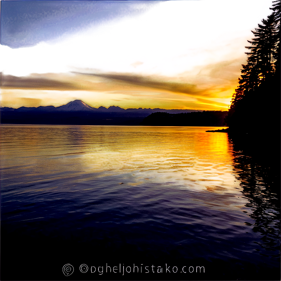 Serene Puget Sound Sunset Png Xyl94 PNG image