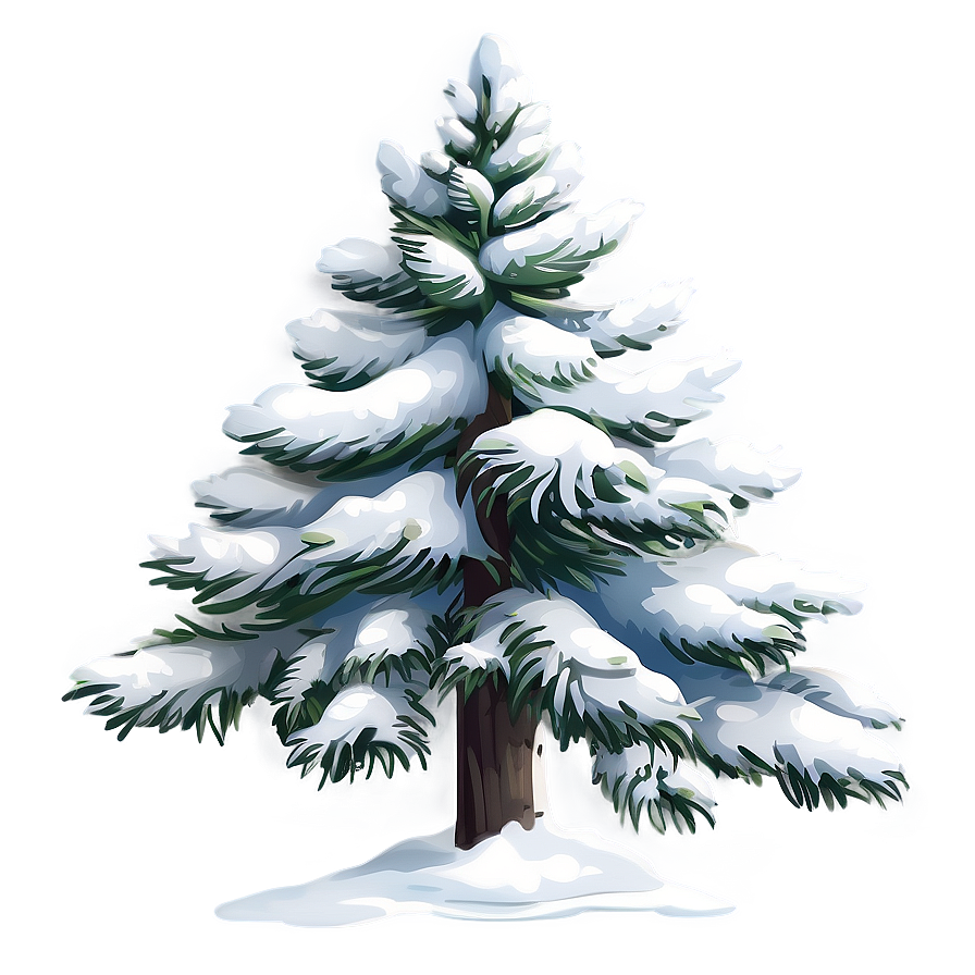 Serene Snowy Pine Tree Png 34 PNG image