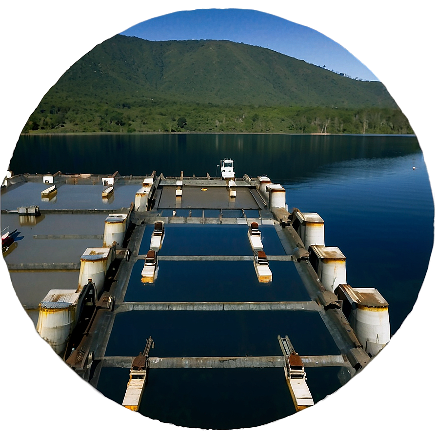 Serene Water Reservoir Dam Png 06292024 PNG image