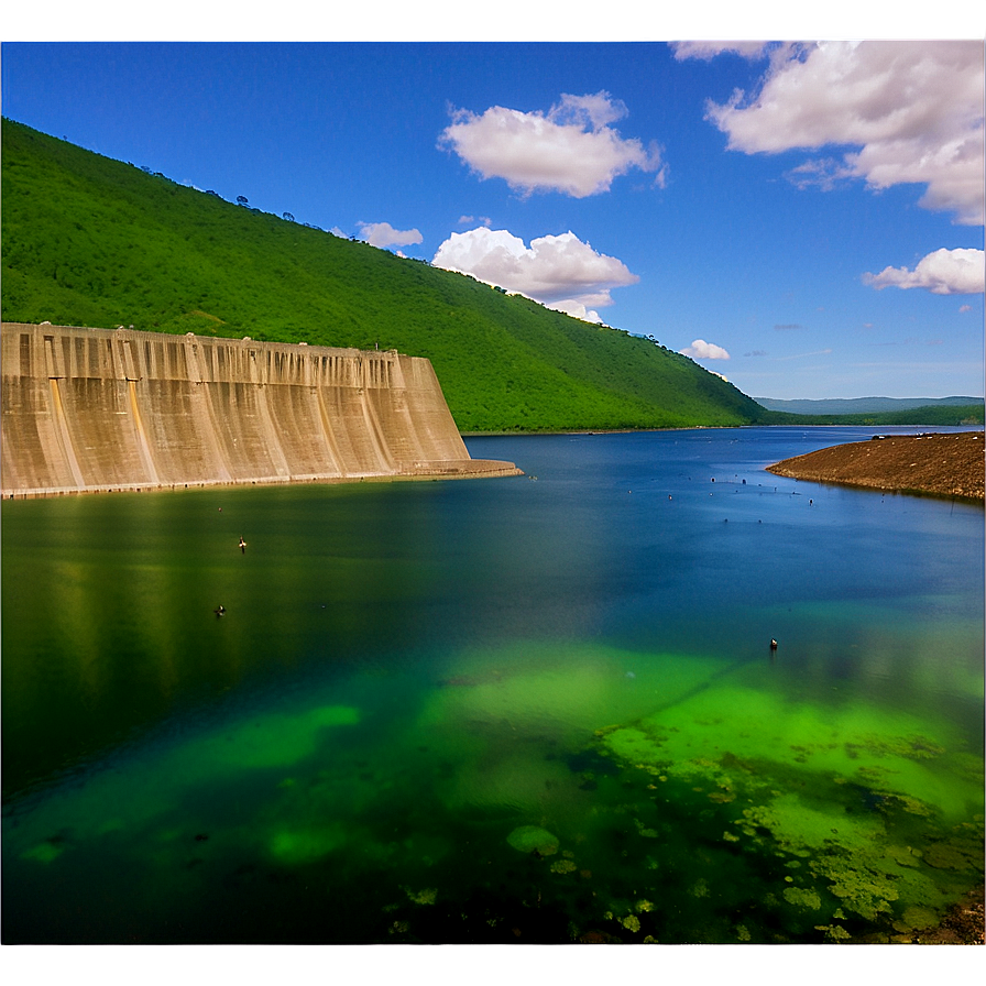 Serene Water Reservoir Dam Png Gyn39 PNG image