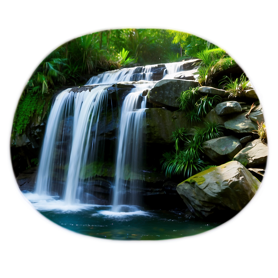 Serene Waterfall Landscape Png 81 PNG image