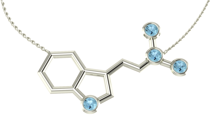 Serotonin Molecule Imitation Necklace PNG image