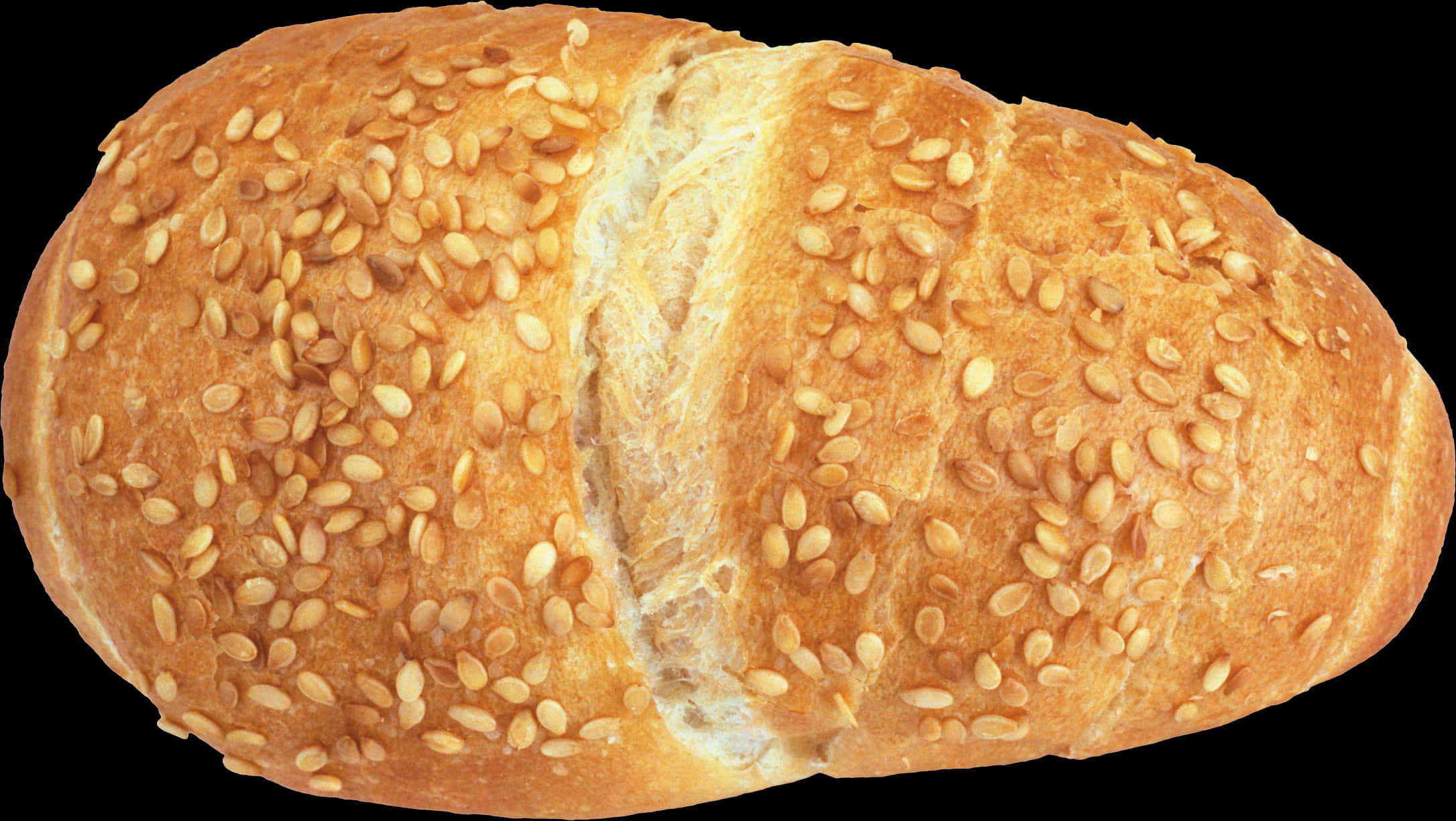 Sesame Seed Covered Bread Loaf PNG image