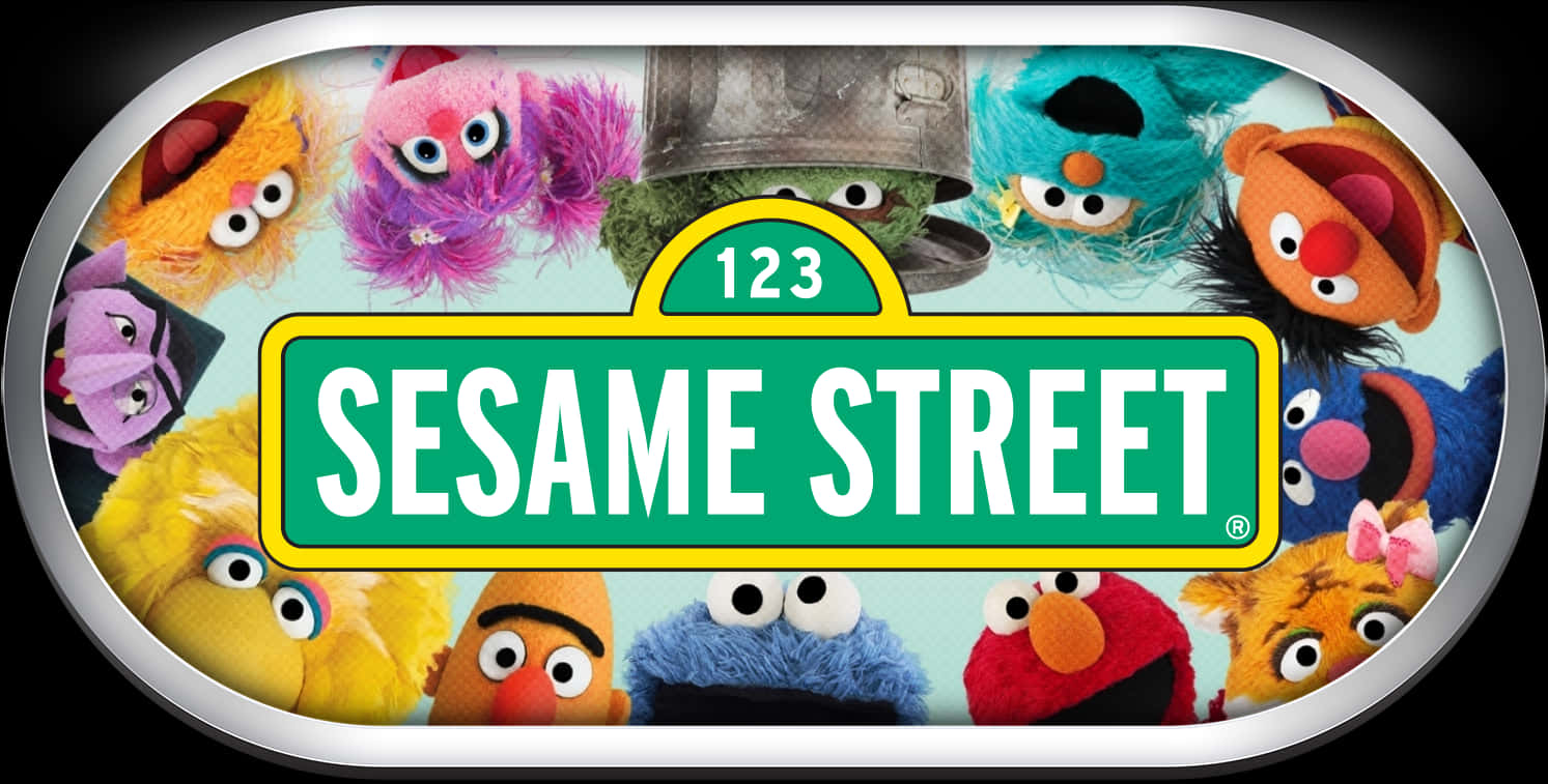 Sesame Street Characters Banner PNG image