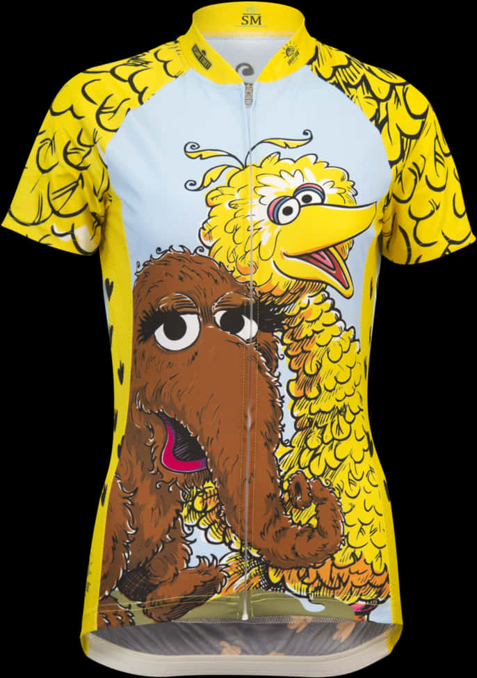 Sesame Street Characters Cycling Jersey PNG image