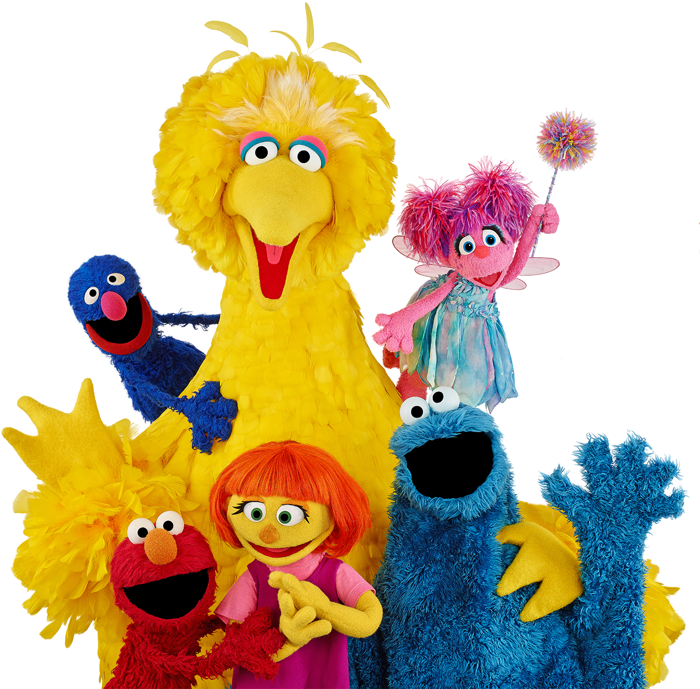 Sesame Street Characters Gathering PNG image