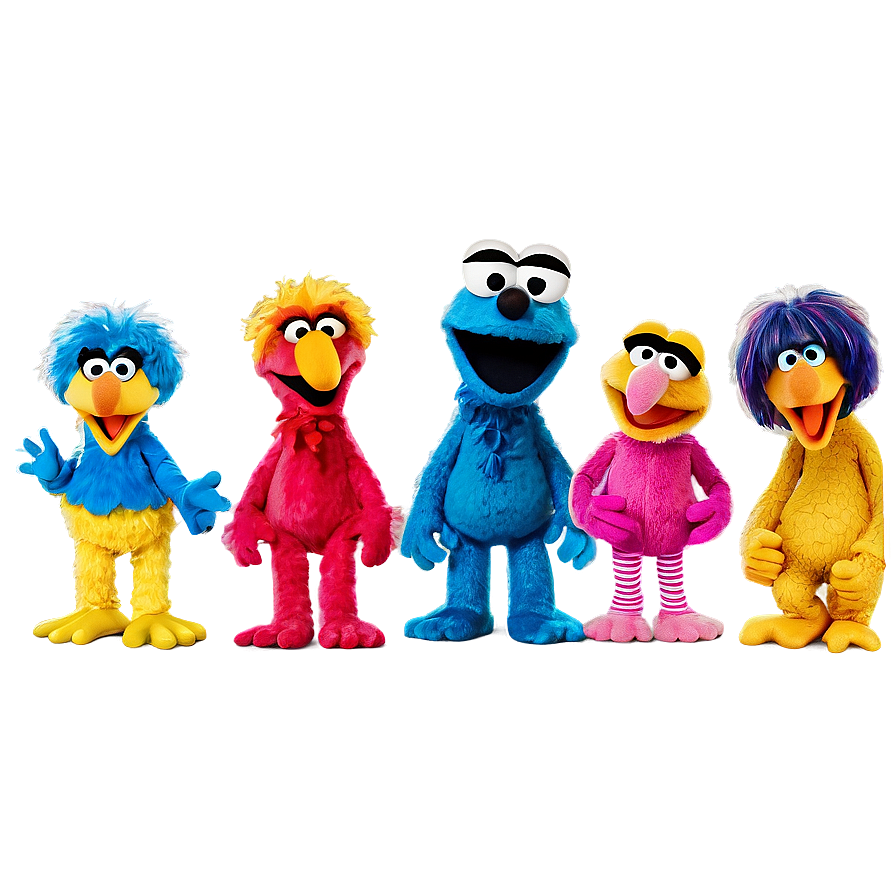 Sesame Street Friends Png Cpl PNG image