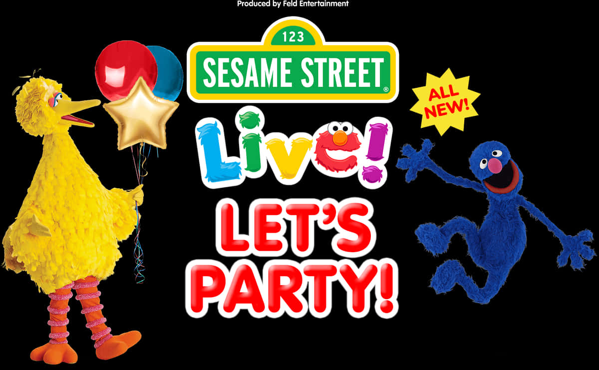 Sesame Street Live Lets Party Advertisement PNG image