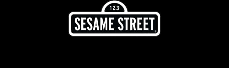 Sesame Street Logo Black Background PNG image