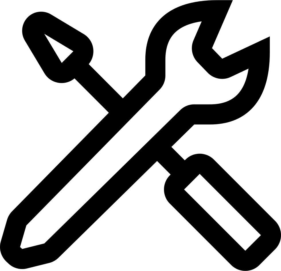 Settings Icon Wrench Screwdriver PNG image