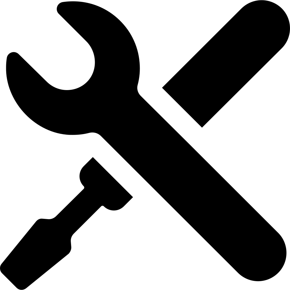 Settings Wrench Screwdriver Icon PNG image