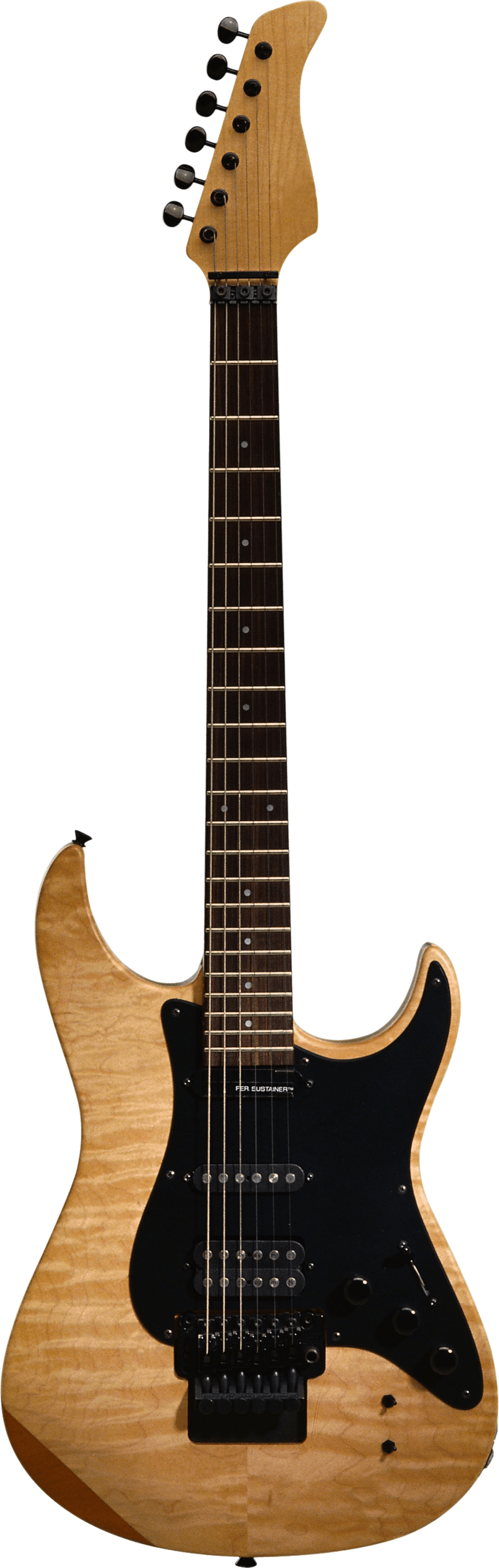 Seven String Electric Guitar PNG image