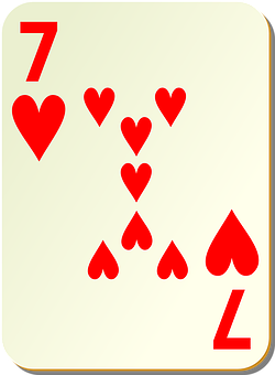 Sevenof Hearts Playing Card PNG image