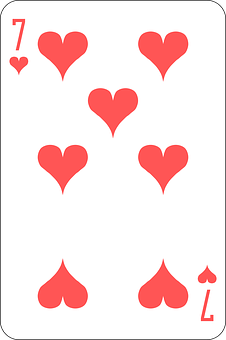 Sevenof Hearts Playing Card PNG image