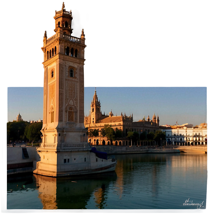 Sevilla Golden Hour Cityscape Png 06252024 PNG image