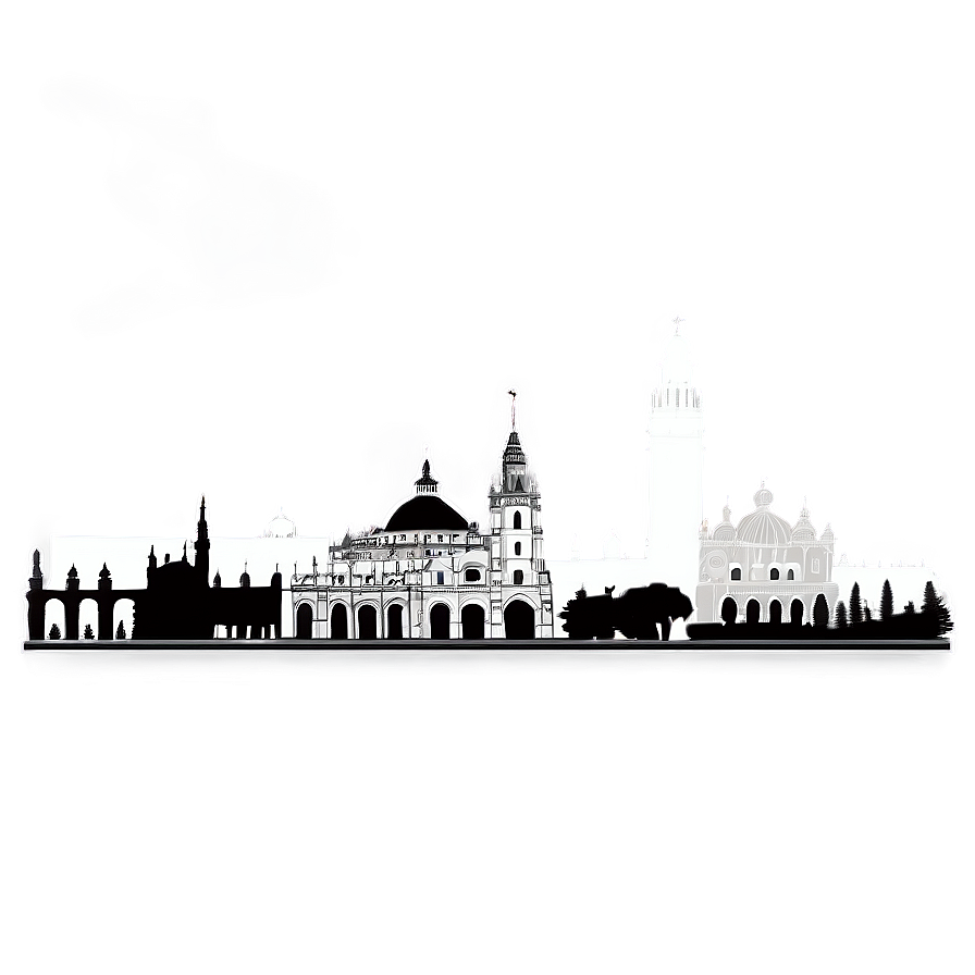 Sevilla Skyline Silhouette Png Dxk PNG image