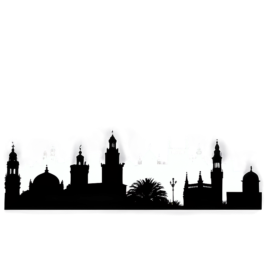 Sevilla Skyline Silhouette Png Lnh65 PNG image