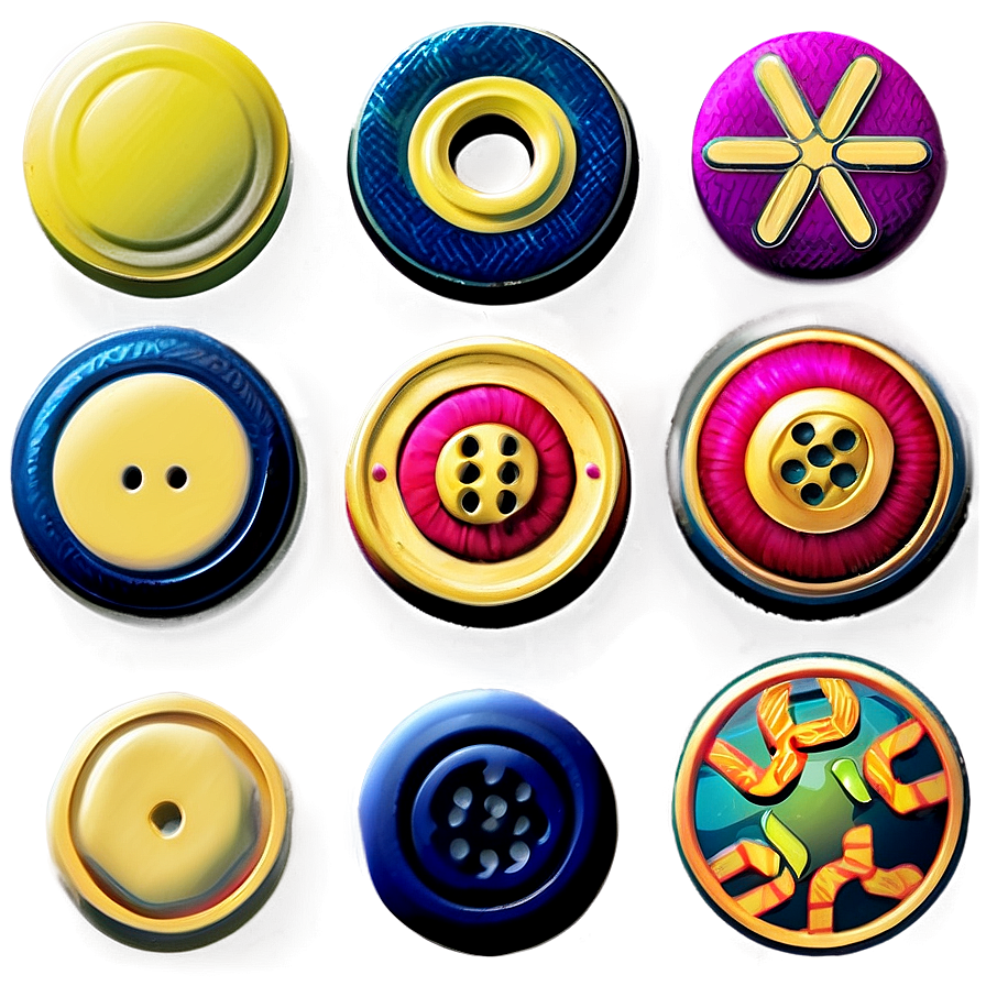 Sewing Buttons Collection Png Vje55 PNG image