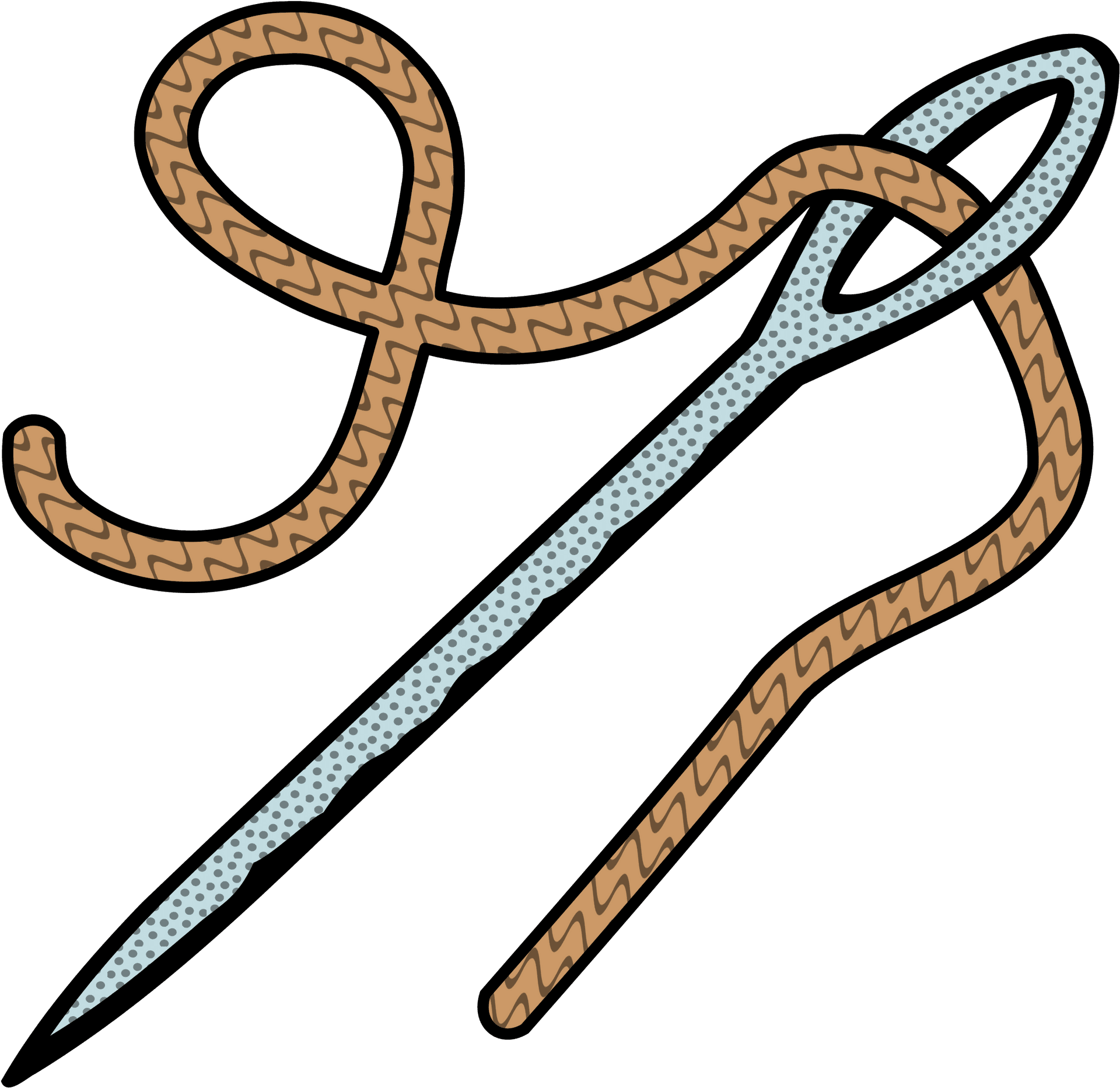 Sewing Needleand Thread Illustration PNG image