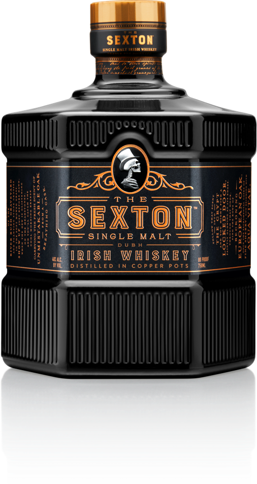 Sexton Single Malt Irish Whiskey Bottle PNG image