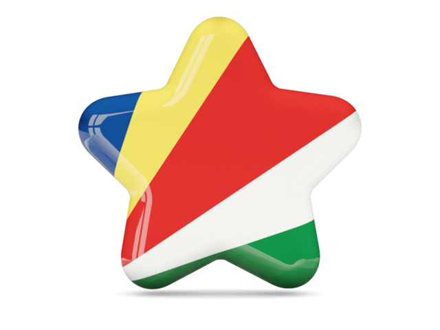 Seychelles Flag Star Shape PNG image