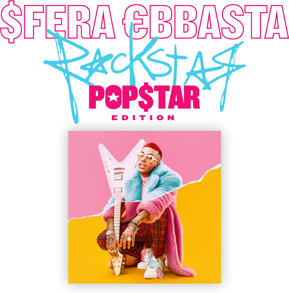 Sfera Ebbasta Rockstar Popstar Edition Album Cover PNG image