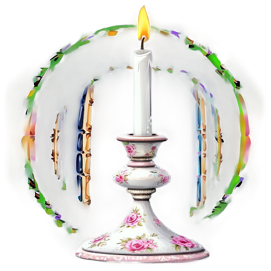 Shabby Chic Candlestick Png Dyv PNG image