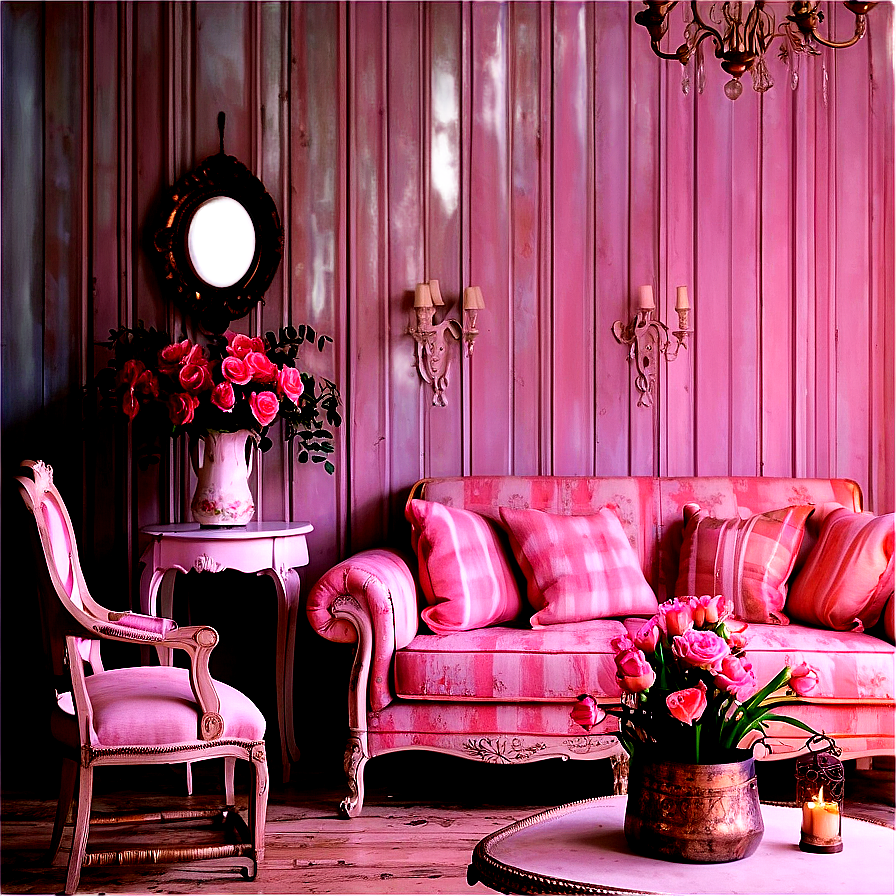 Shabby Chic Living Room Png 05242024 PNG image