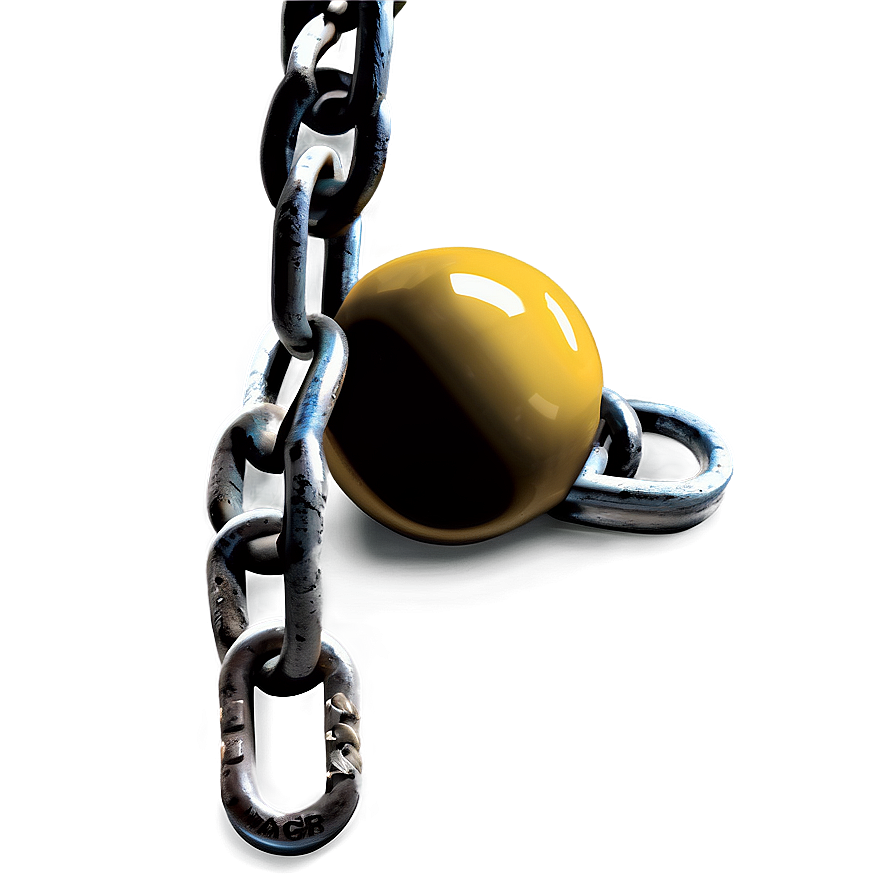 Shackled Ball And Chain Image Png 06282024 PNG image