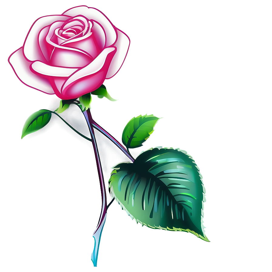 Shaded Rose Clipart Png 06272024 PNG image